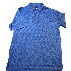 Footjoy FJ Floral Short Sleeve Golf  Polo Shirt Size L
